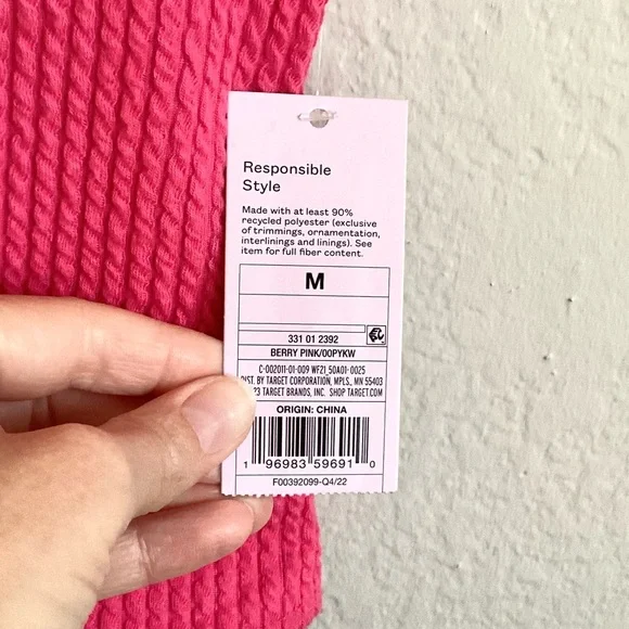 \Wild Fable\ NWT Pink Textured Bodysuit - Picture 7 of 15